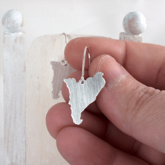 pendientes mapa Catalunya hechos a mano arracades Artelovers