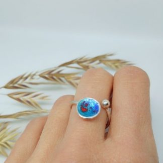 Anillo ajustable esmalte hecho a mano anna gil joies