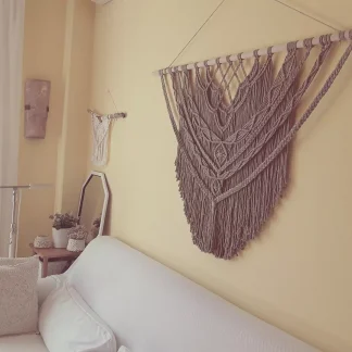 Tapiz macramé grande Victoria hecho a mano por Entre Enre2 para Artelovers