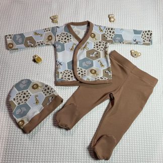 conjunto primera puesta hecho a mano enfilau