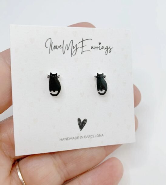 Pendientes Gato Halloween