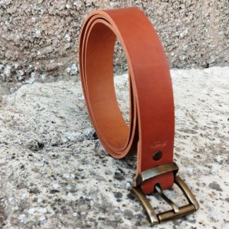 Cinturón cuero tostado Alamares