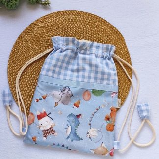 Mochila Saco Mini Infantil - Dinosaurios