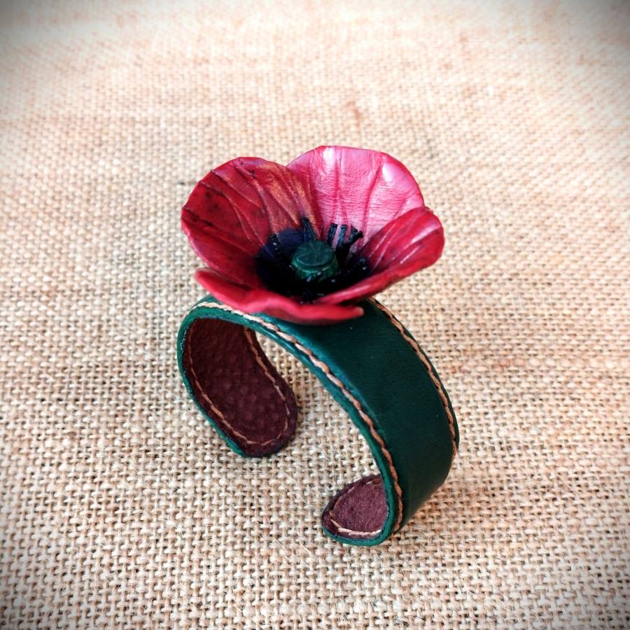 Pulsera Amapola Roja Alamares