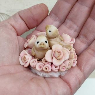 Pajaritos de arcilla polimérica hechos a mano por Evaninas.