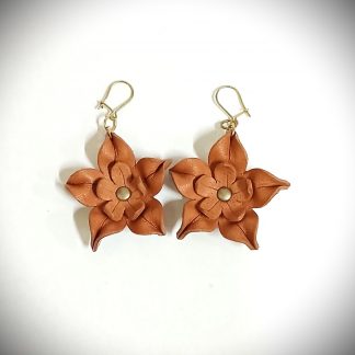 Pendientes de cuero Flores Alamares