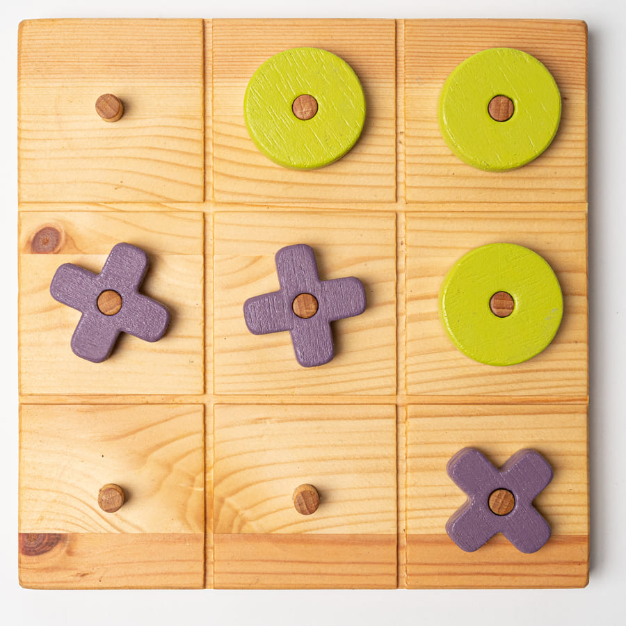 Tres en Raya en madera · Juego de mesa Tres en Raya · Tienda de simple para ArteLovers Market Tres en Raya en madera - Imagen 2