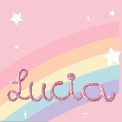 Nombre Lucía tricotín
