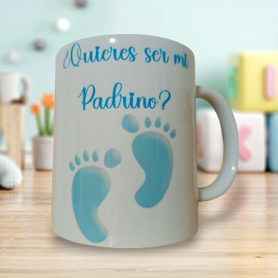 Taza personalizada ¿ Quieres ser mi padrino/madrina?