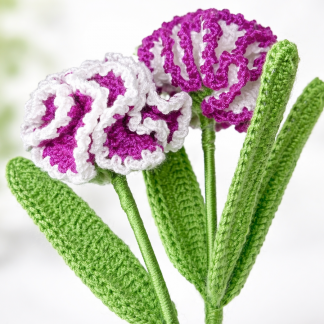 Ramito de claveles en crochet