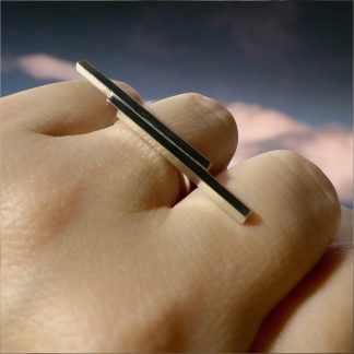 Anillo minimalista doble barras, Milagro Rousse