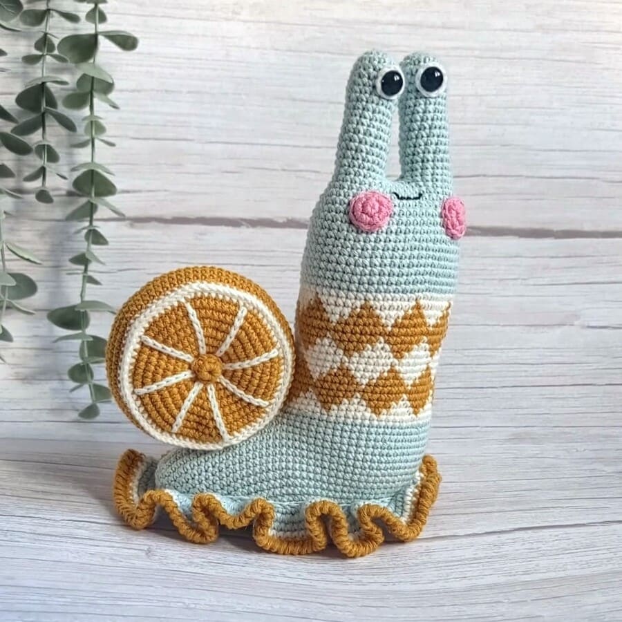 Caracol amigurumi tejido a crochet