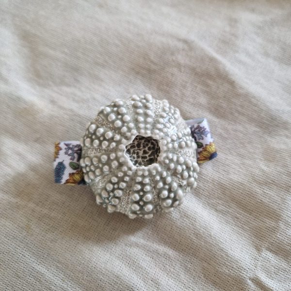 filigranaart-Pulsera de Cerámica Erizo Gris filigranaart Bisutería Cerámica Joyería cerámica