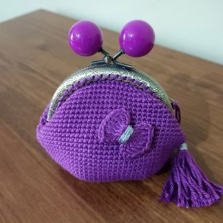 Monedero tejido en ganchillo