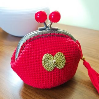 Monedero tejido en ganchillo