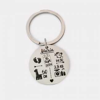 Llavero Nacimiento Bebé Personalizado AfricanDreamland