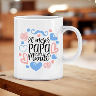 ArteLovers regalos hechos a mano por mujeres artesanas · · Tienda de para ArteLovers Market Taza El mejor papá del Mundo.