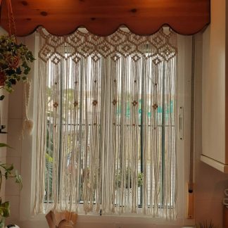 Cortina ventana macramé