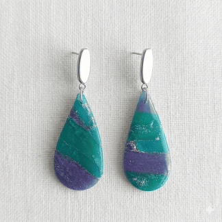 Pendientes lágrima de arcilla polimérica