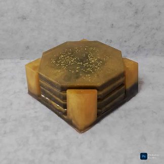 Juego de posavasos de resina epoxi