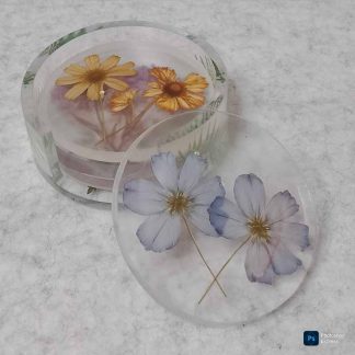 Juego de posavasos de resina epoxi