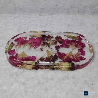 Bandeja artesanal de resina epoxi