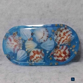 Bandeja artesanal de resina epoxi