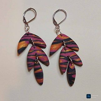 Pendientes artesanales de arcilla polimérica