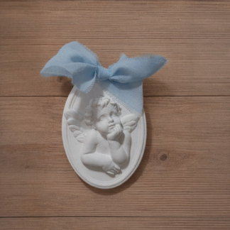 ArteLovers regalos hechos a mano por mujeres artesanas · · Tienda de para ArteLovers Market Ambientador Cerámico Ángel azul