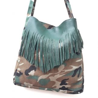 Bolso de tela estampada camuflaje