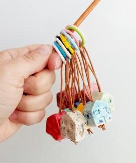 Llavero Casitas de Colores