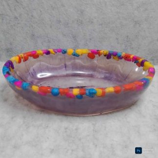 ArteLovers regalos hechos a mano por mujeres artesanas · · Tienda de para ArteLovers Market Cuenco ovalado de resina epoxi