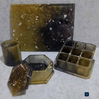 Conjunto 4 piezas de resina epoxi
