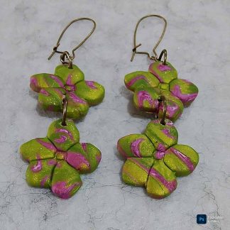 Pendientes artesanales de arcilla polimérica