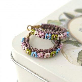Pendientes de aro con flores