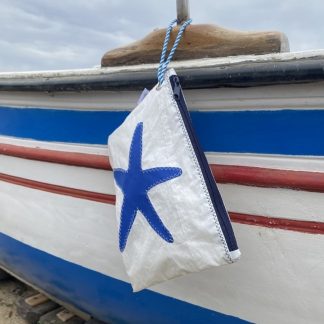 Bolsa de playa de estrella de mar de Vela Reciclada Azul de Aqualata
