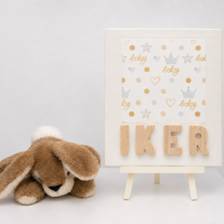 ArteLovers regalos hechos a mano por mujeres artesanas · · Tienda de para ArteLovers Market Lienzo Colección Dulces Sueños - *BABY KING*