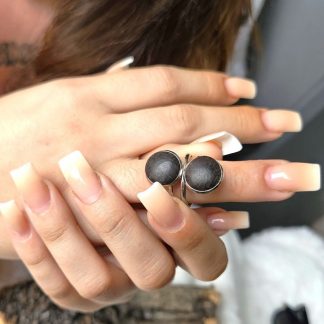 Anillo doble ébano