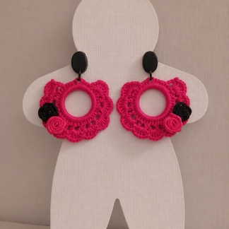 ArteLovers regalos hechos a mano por mujeres artesanas · · Tienda de para ArteLovers Market Pendientes colección FERIA - "Rojo pasión"