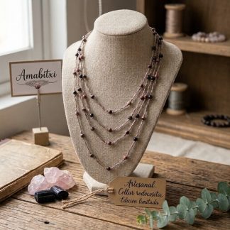 ArteLovers regalos hechos a mano por mujeres artesanas · · Tienda de para ArteLovers Market Collar tejido a crochet rosa