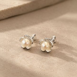 Pendientes de Perla para Niña de Plata 925, Pendientes miniatura, Milagro Rousse
